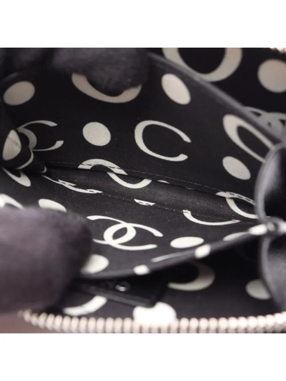 Chanel Coin Case Quilted Black Caviar Leather